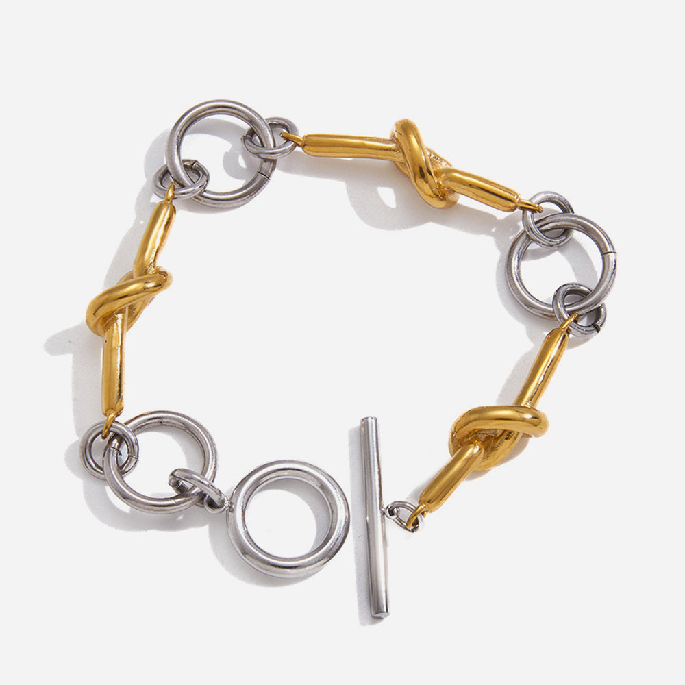 J&D   Statement Heart Knot OT Buckle Bracelet