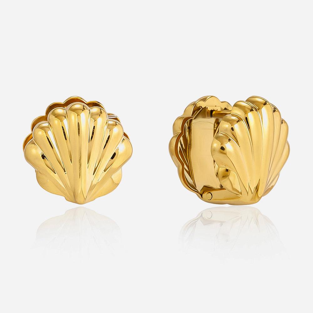 J&D  Classic Hollow Sea Shell Earrings