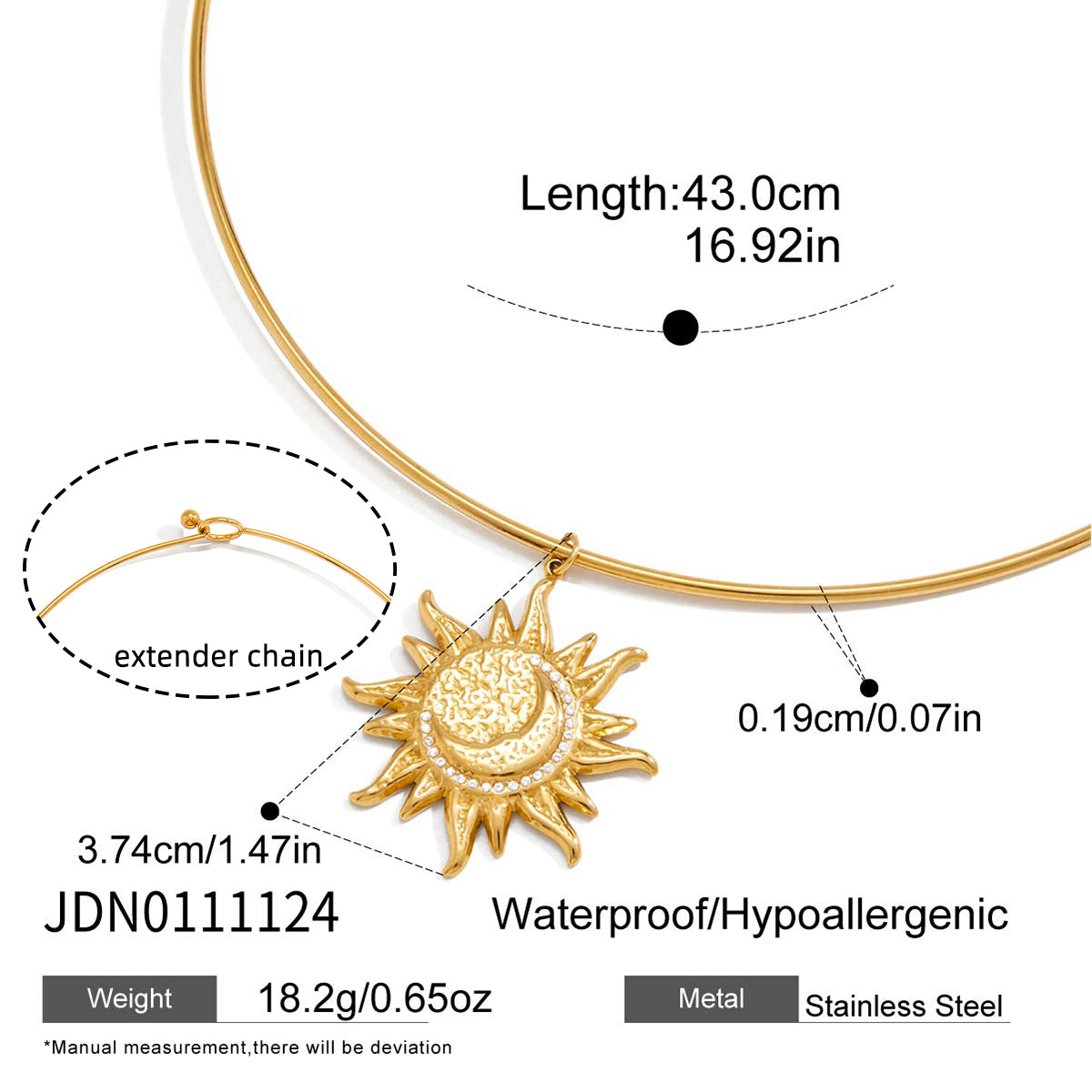 J&D  Classic Hammered Moon Sun