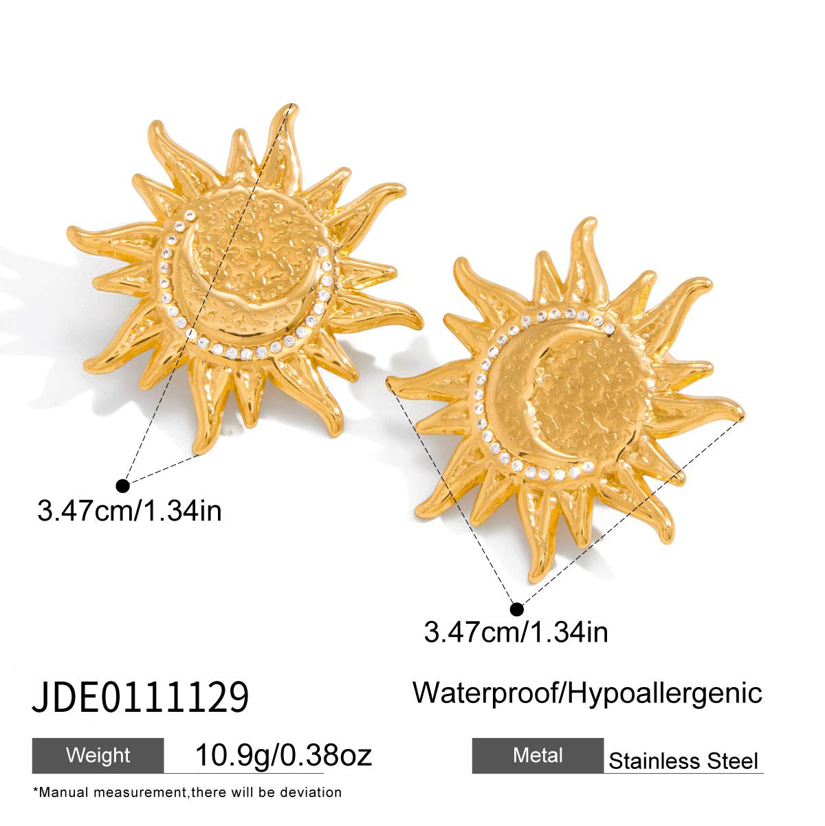 J&D  Classic Hammered Moon Sun