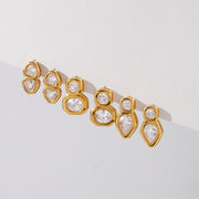 Earrings Round Oval