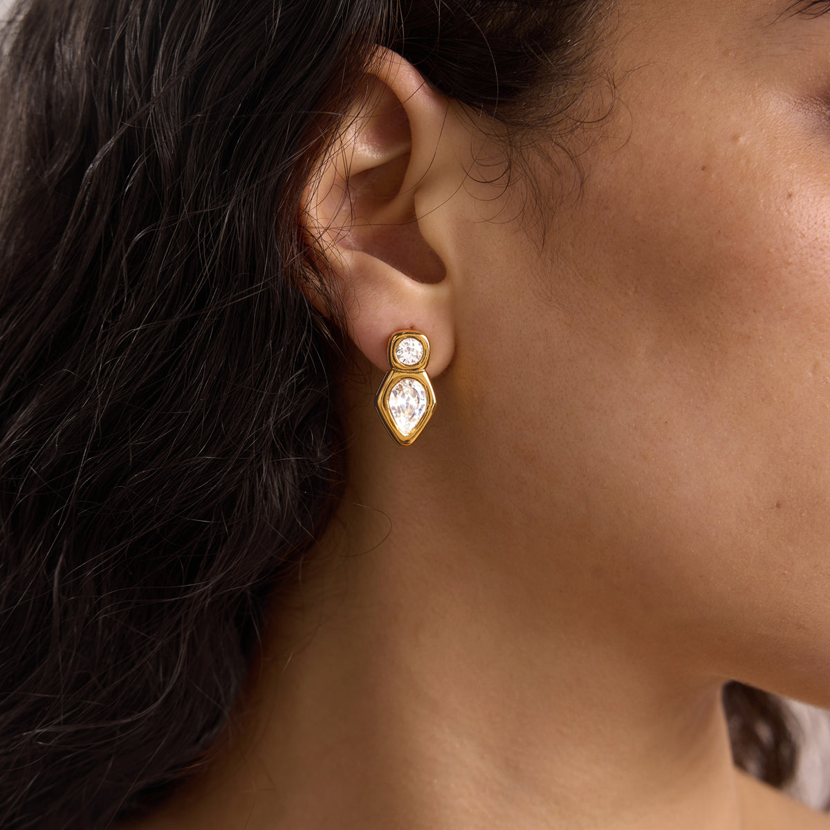 Earrings Round Oval