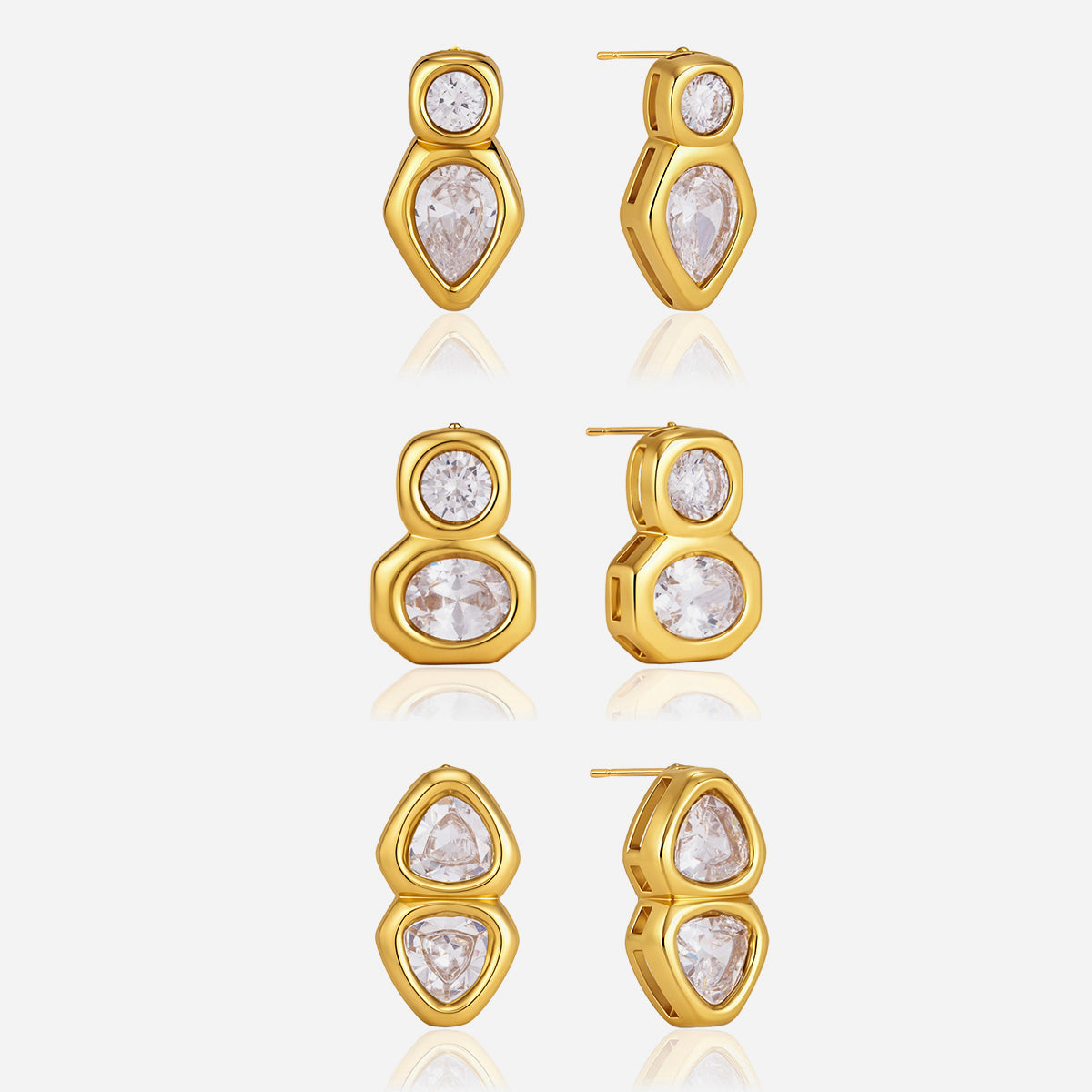 Earrings Round Oval