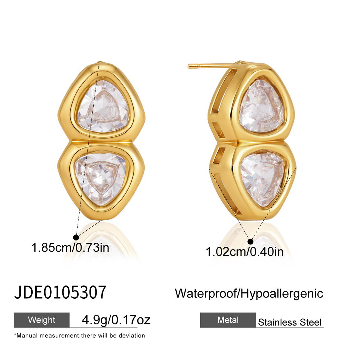 Earrings Round Oval