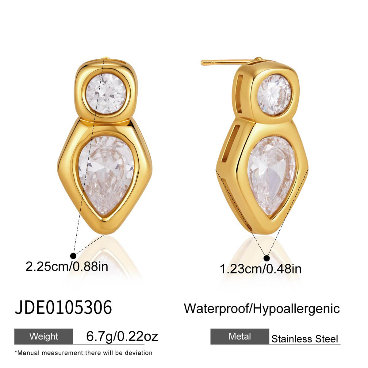 Earrings Round Oval
