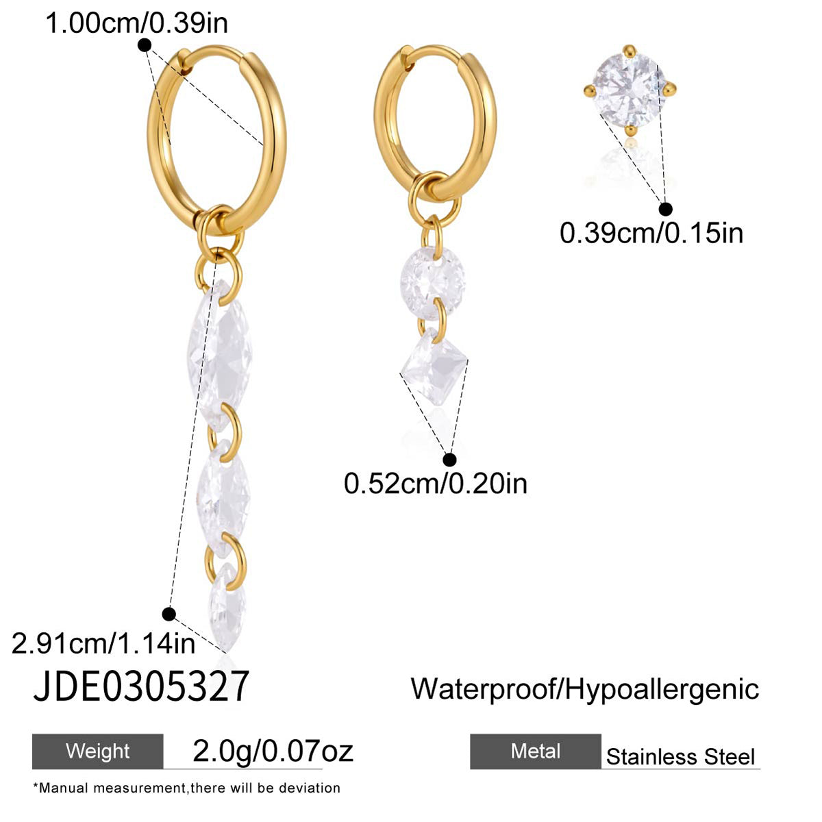 Ear Cuff Classic Zircon Line