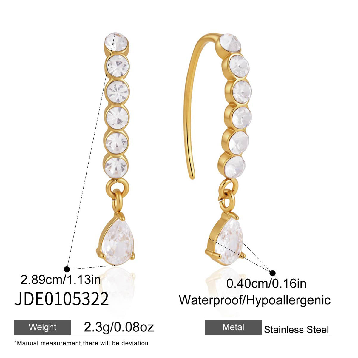 Classic White Teardrop