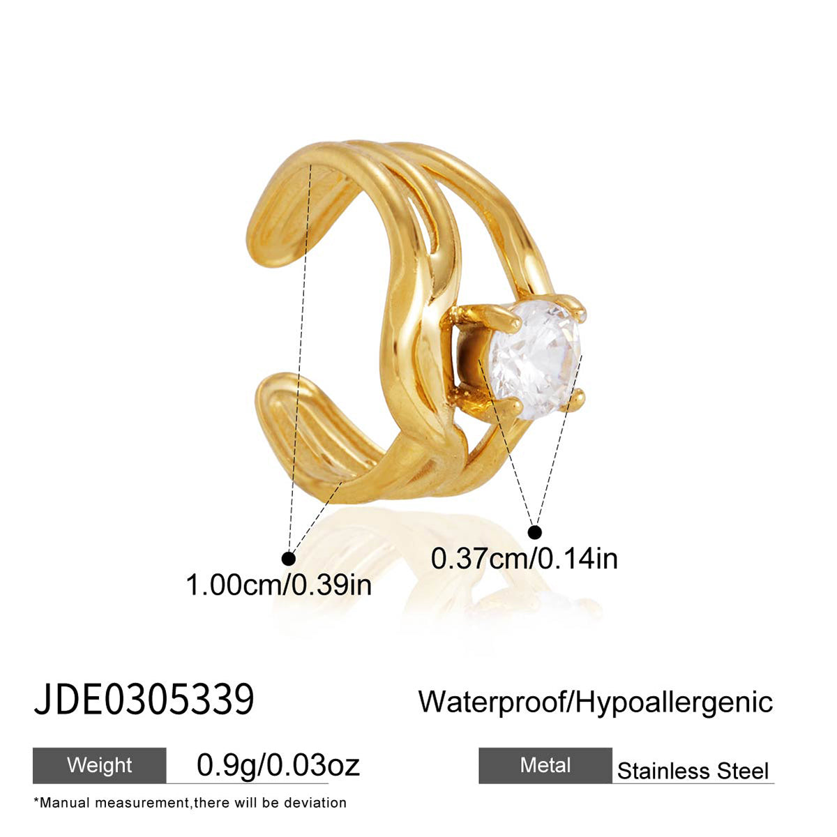 Ear Cuff Classic Zircon Line