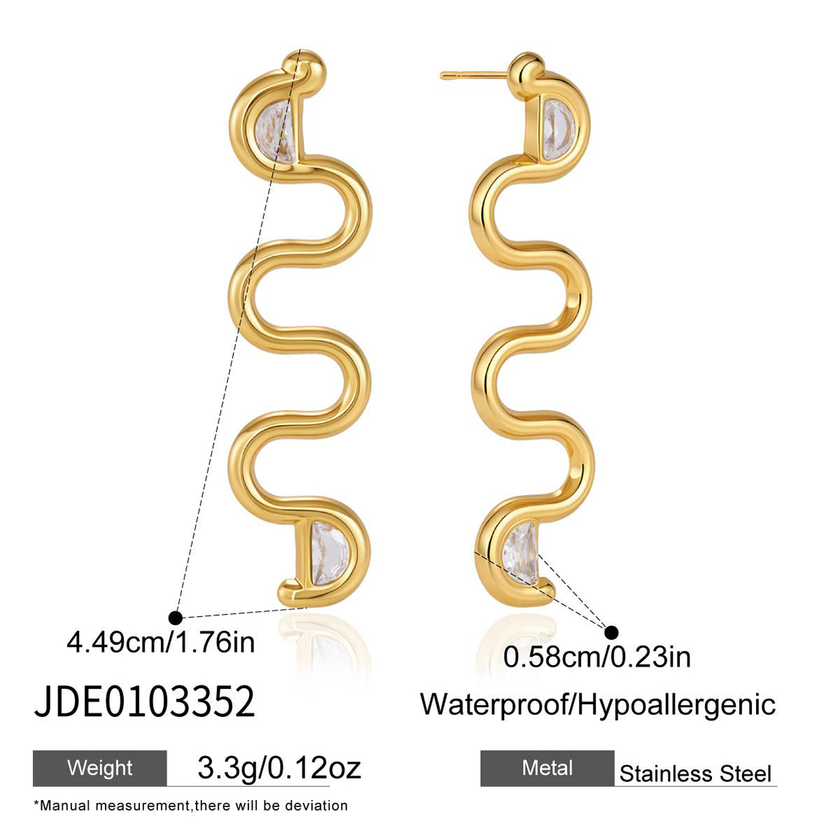 Classic White Zircon Wave