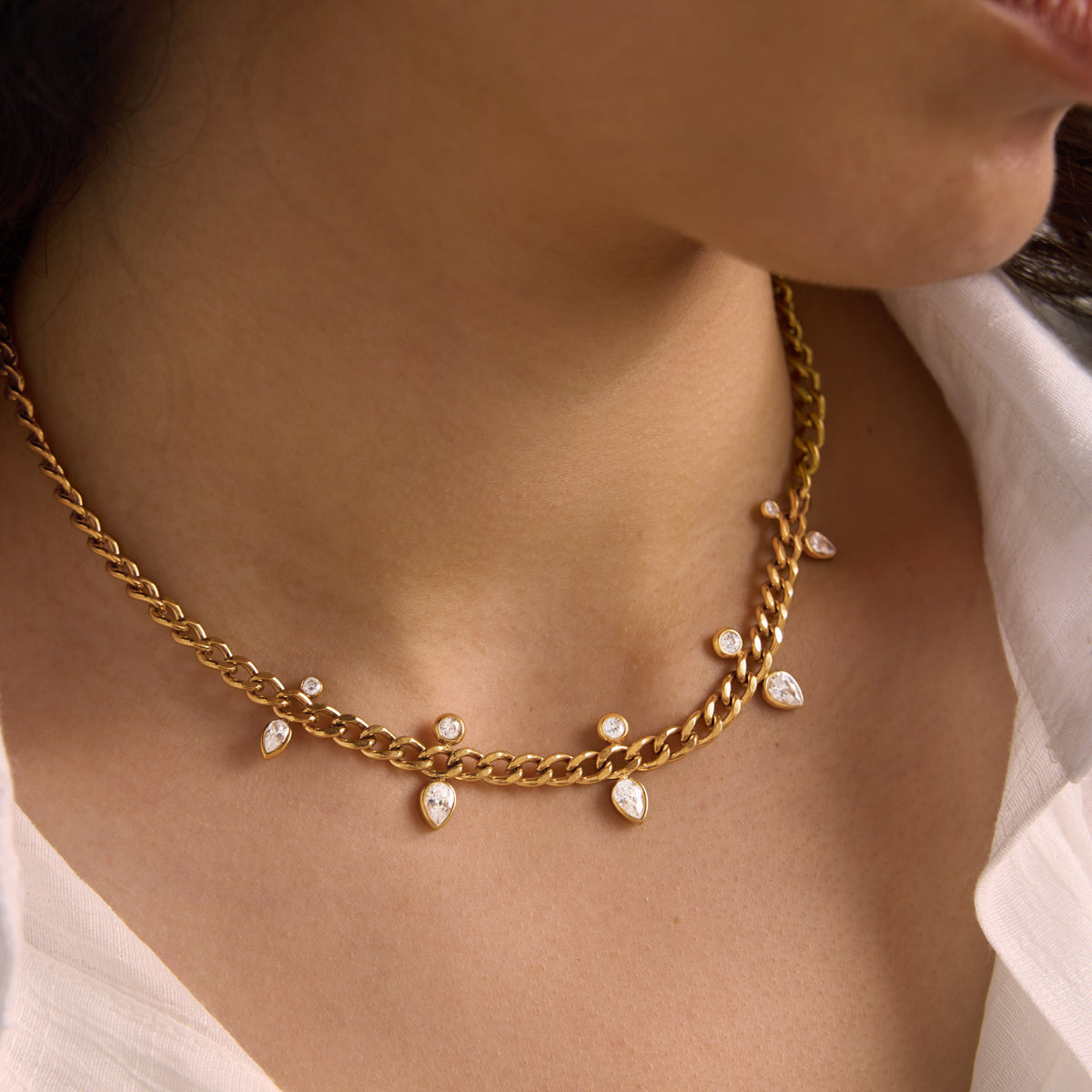 White Teardrop-shaped