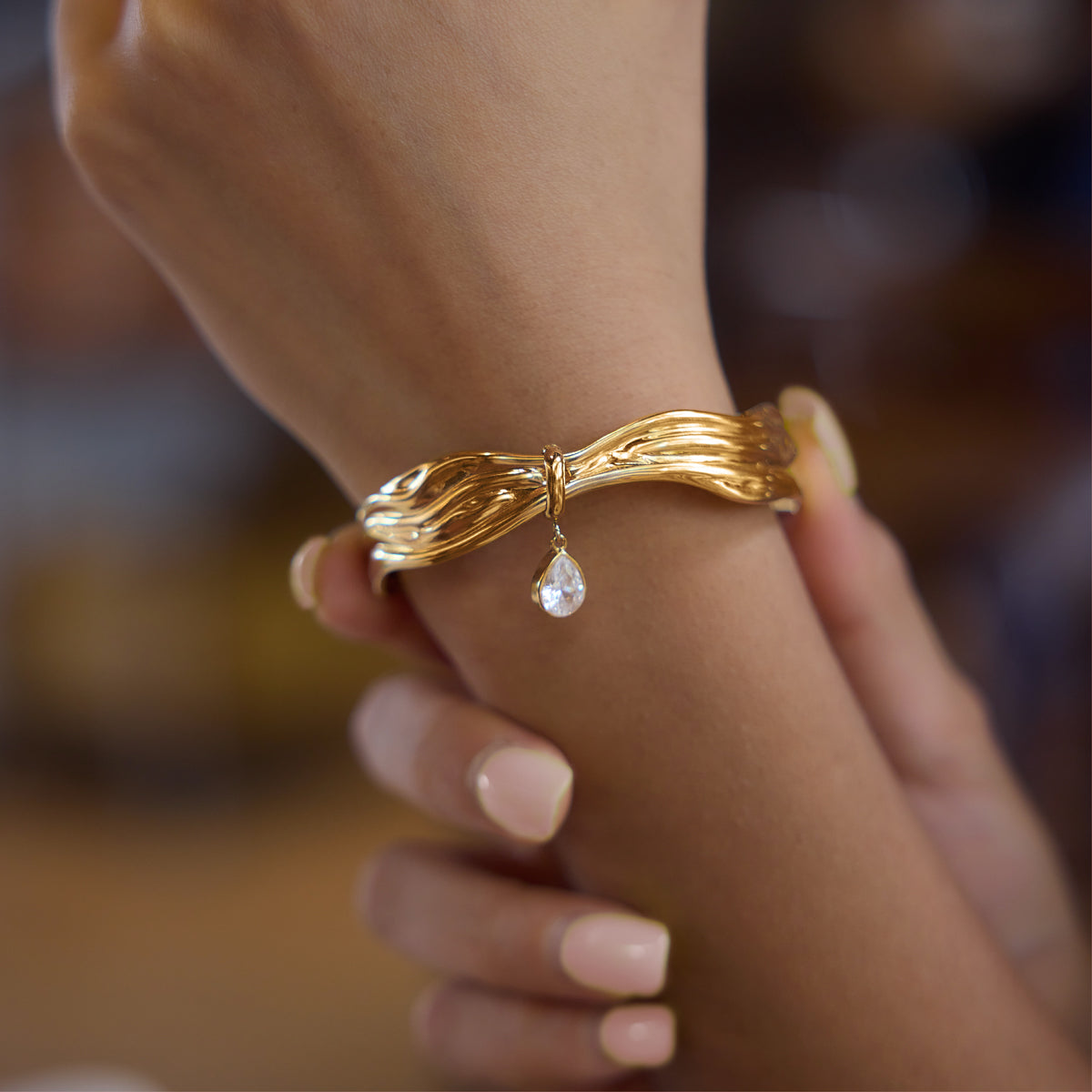 Open Bracelet Teardrop