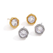 Bezel-set Hammered Irregular