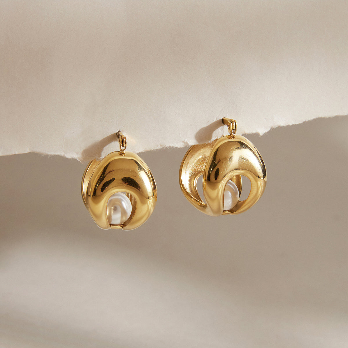 Glass Pearl Earrings