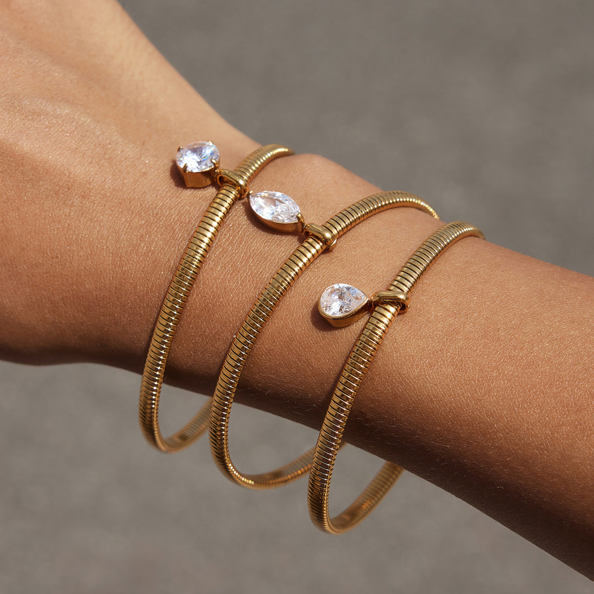 Zircon Pendant Snake Bracelet