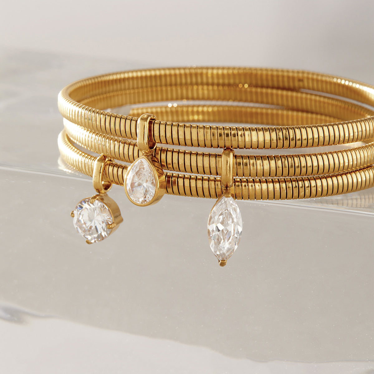 Zircon Pendant Snake Bracelet