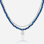 Layered White Jade Beaded Necklace