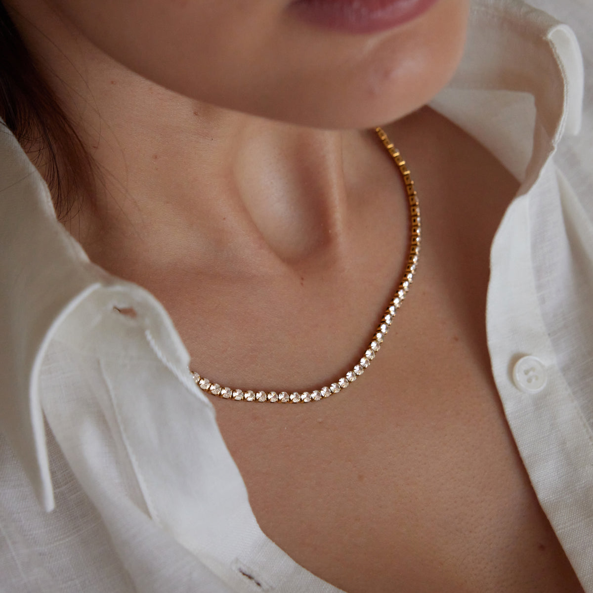 Classic Tennis Chain Necklace