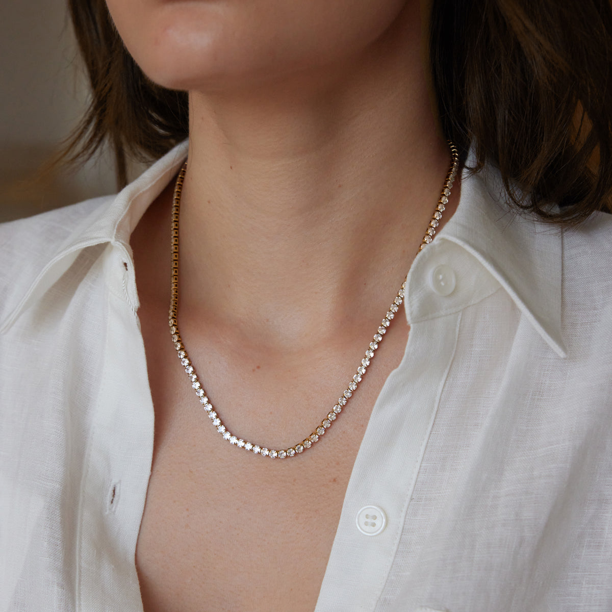 Classic Tennis Chain Necklace