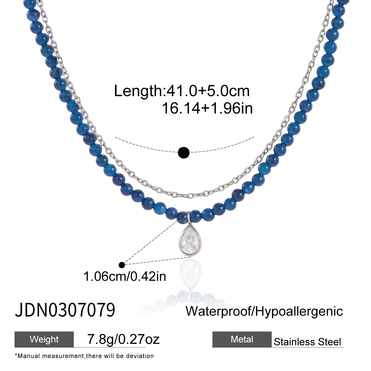 Layered White Jade Beaded Necklace