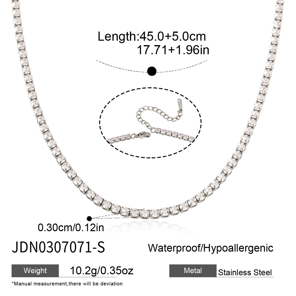 Classic Tennis Chain Necklace