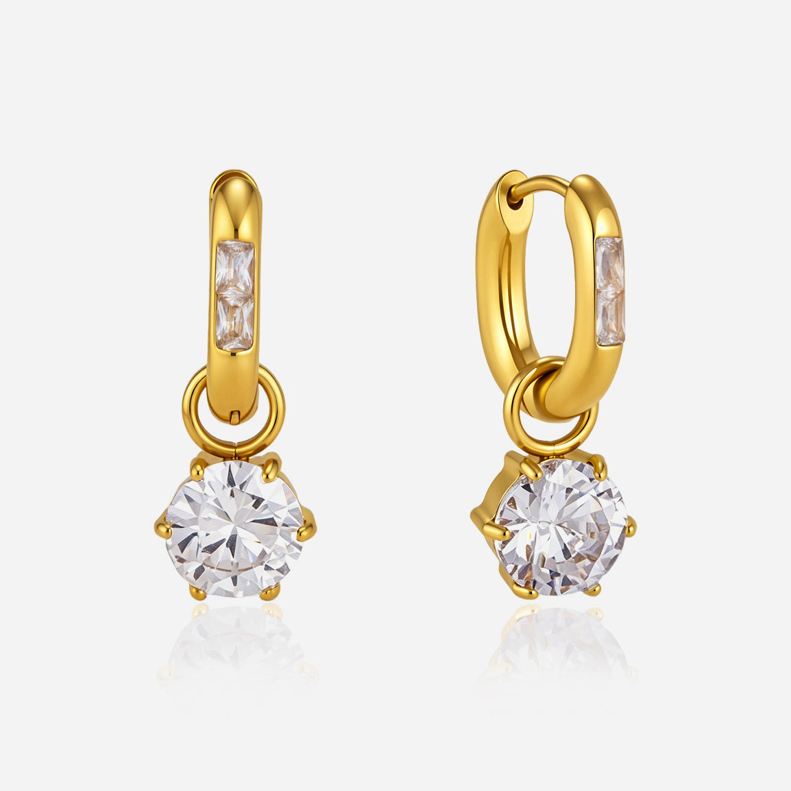  Delicate Zircon Pendant Earring