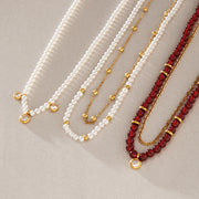 Boho Layered Agate Beaded Necklace