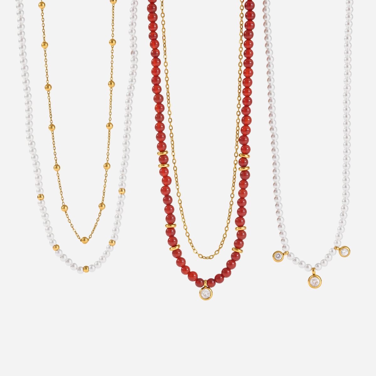 Boho Layered Agate Beaded Necklace