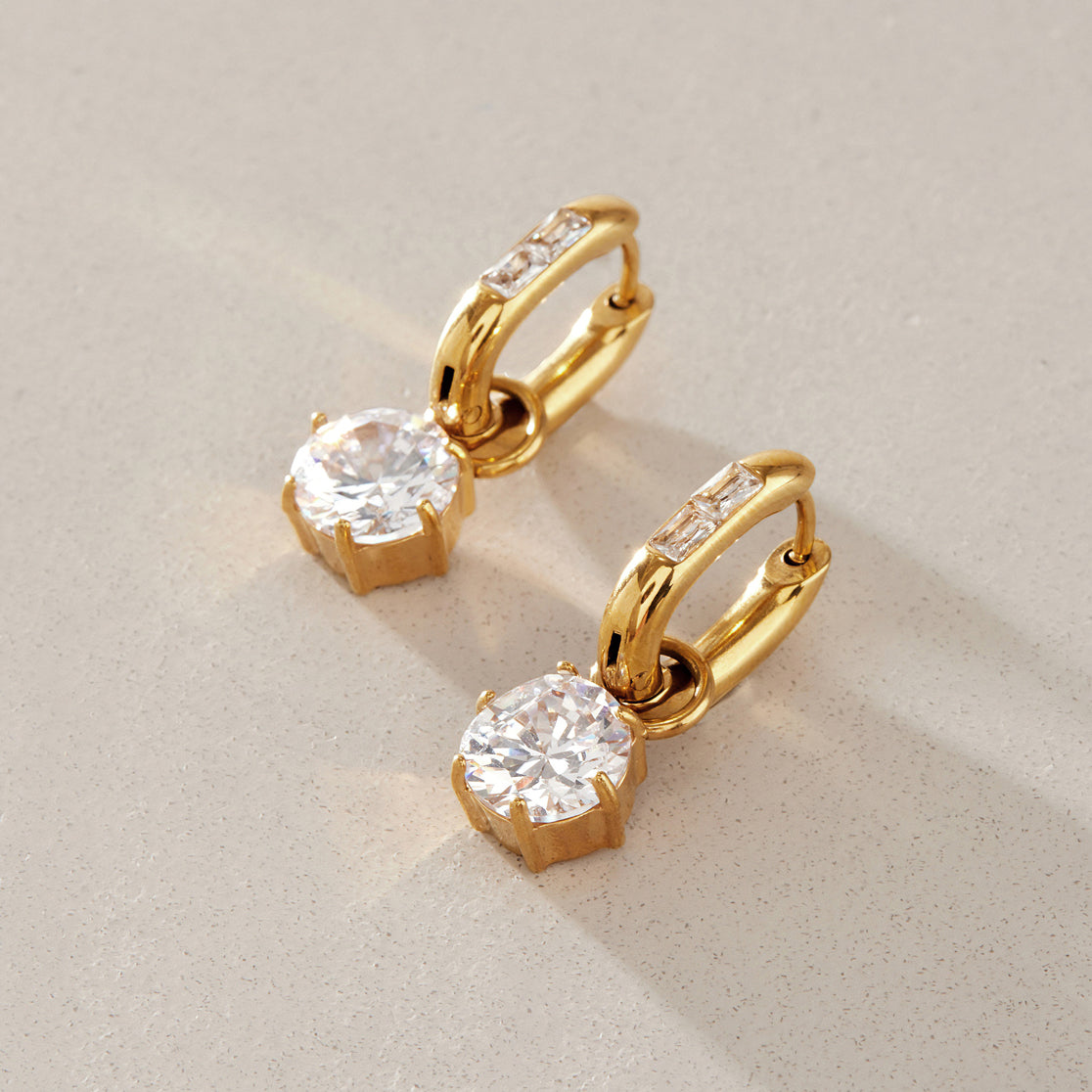  Delicate Zircon Pendant Earring