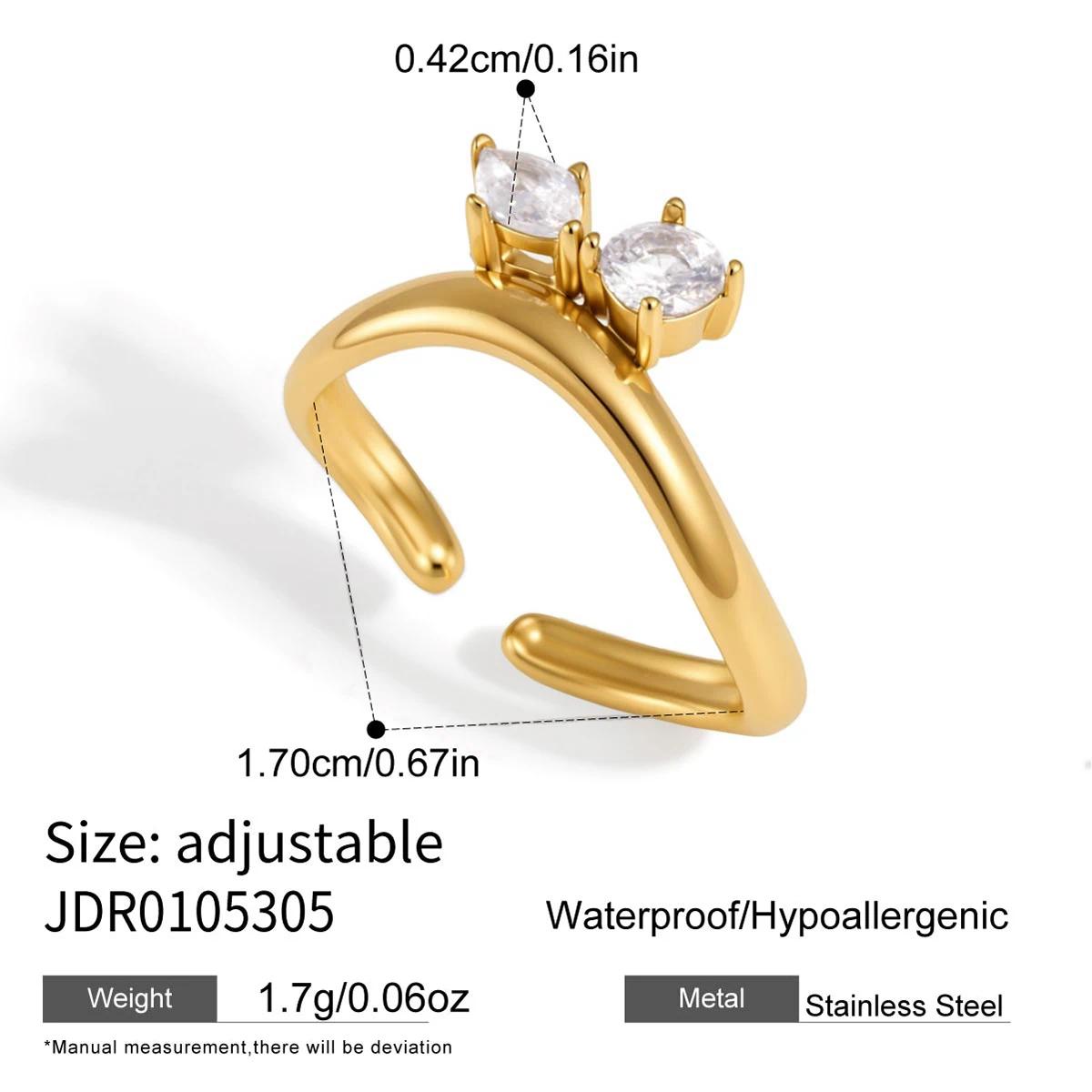 Classic Zircon Tassel Ring
