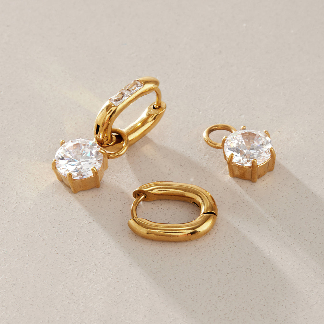  Delicate Zircon Pendant Earring