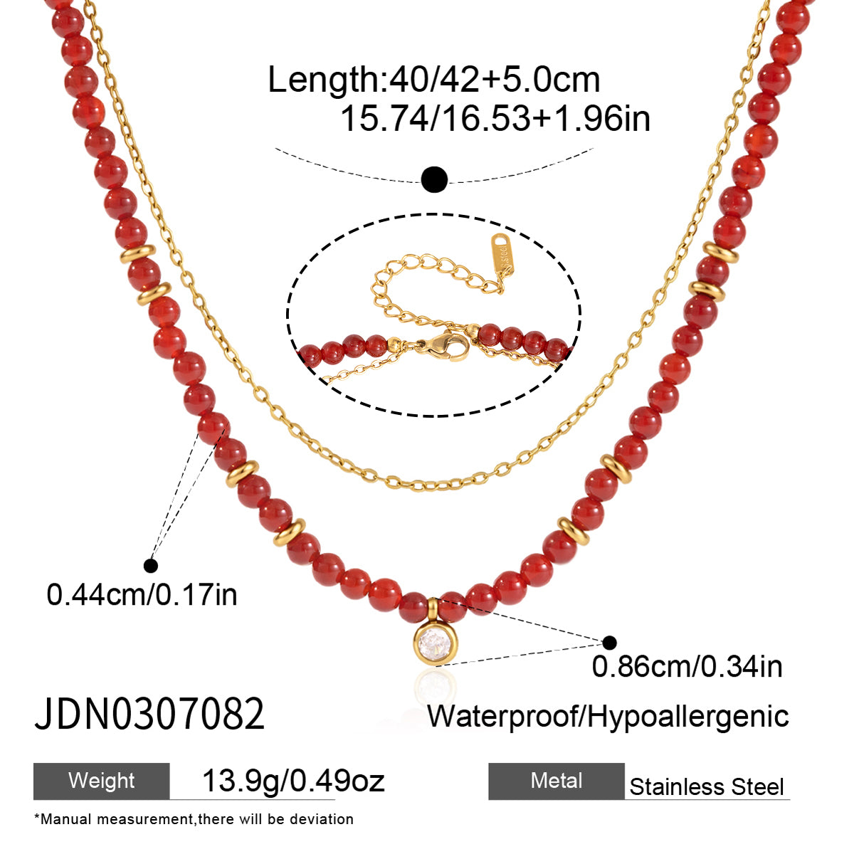 Boho Layered Agate Beaded Necklace