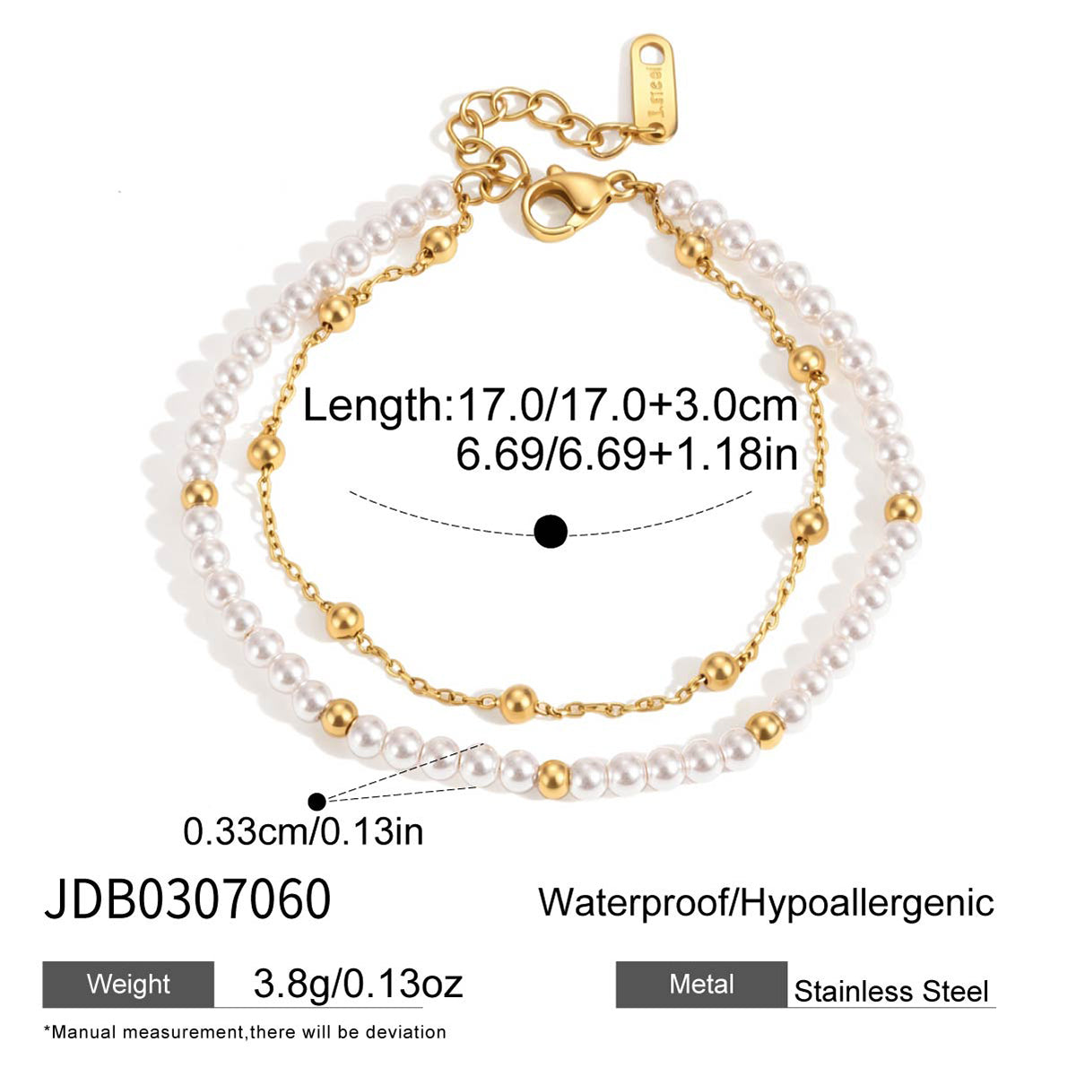 Layered Agate Beaded Bracelet
