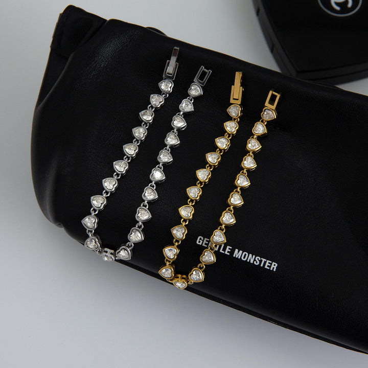 J&D Various Shape Sports and Leisure Stainless Steel Zircon Tennis Chain Bracelet