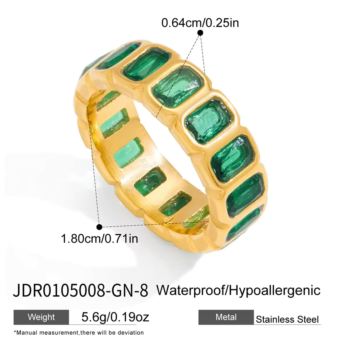 New Fashion Jewelry Sun Series Stackable Ring Set Large Zircon Eternity Band Rings for Women