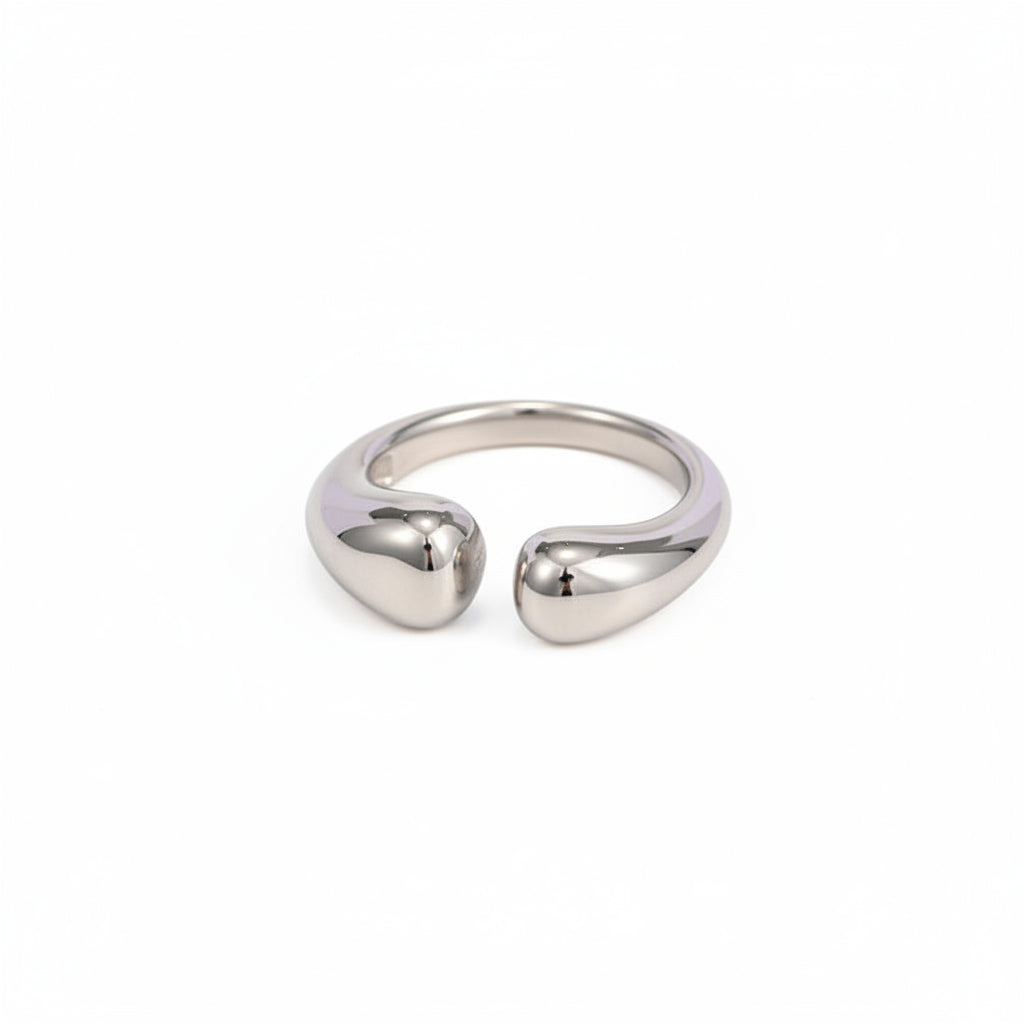 2023 New Trend 18K Gold Plated Chunky Ring Irregular Open Rings Stainless Steel Fashion Jewelry