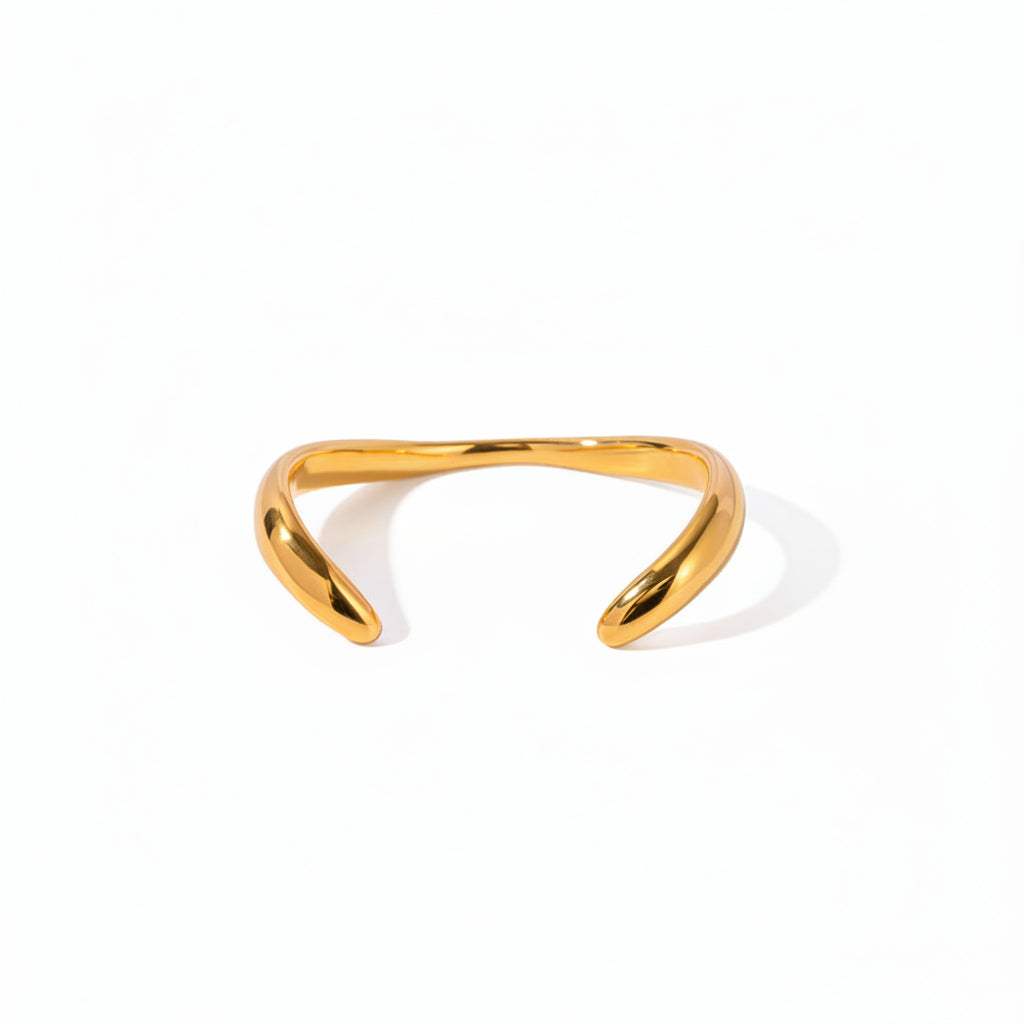 J&D 18K Gold-Plated Stainless Steel Hip Hop Girl Fashion Jewelry Irregular Bracelets & Bangles for Women