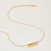 J&D New Women 18K Gold Plated Stackable Pendant Necklace Zircon Geometric Minimalist Jewelry Adjustable Extension Chain Gift