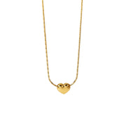 J&D Waterproof 18K Gold Stainless Steel Tarnish Free Classic Heart Pendant Necklace