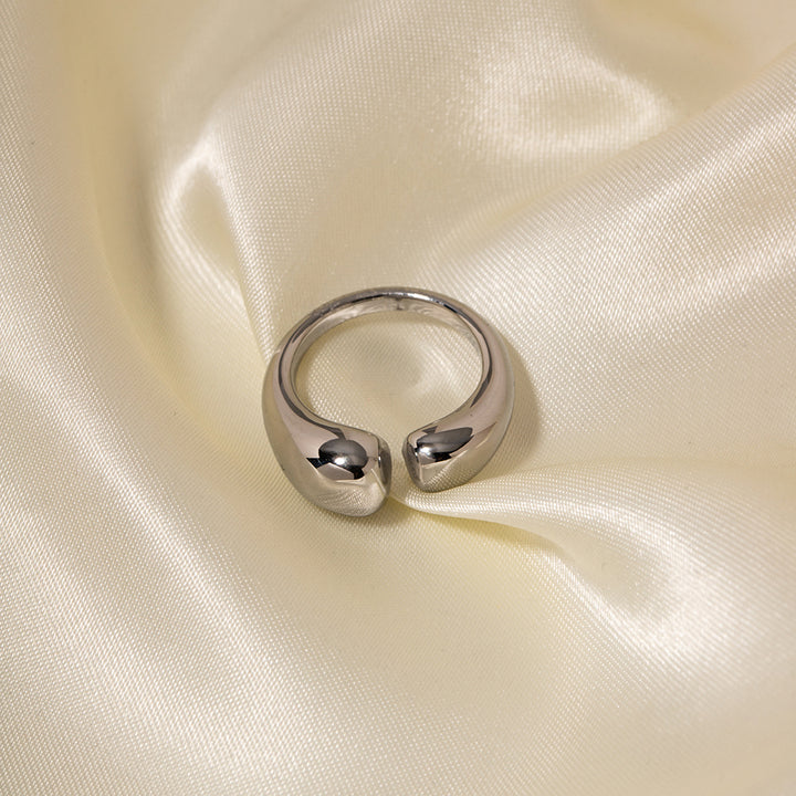2023 New Trend 18K Gold Plated Chunky Ring Irregular Open Rings Stainless Steel Fashion Jewelry