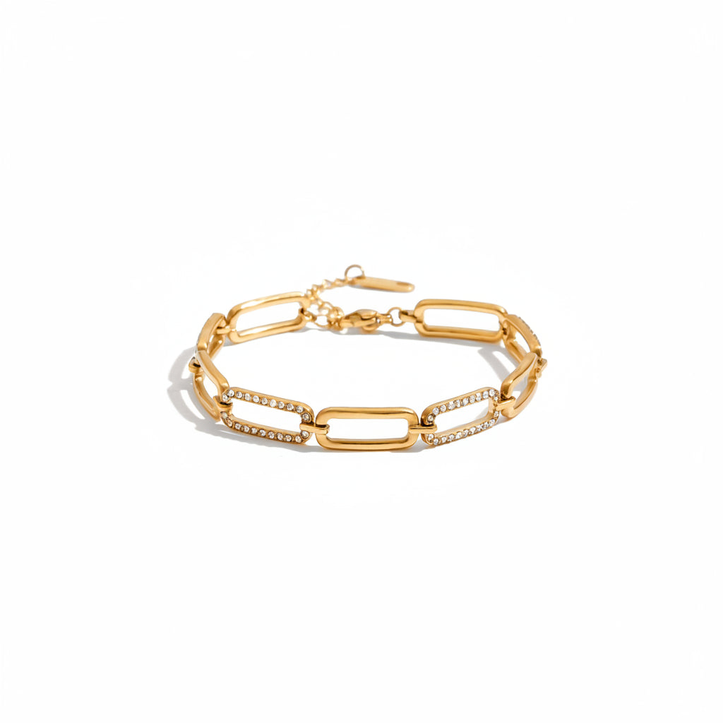 Stackable Fashion Zircon Bracelet Set 18K Gold Chain Bracelet Celestial Star Charm Set Layered Jewelry for Women