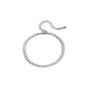 Various Shape Sports and Leisure Stainless Steel Zircon Tennis Chain Bracelet