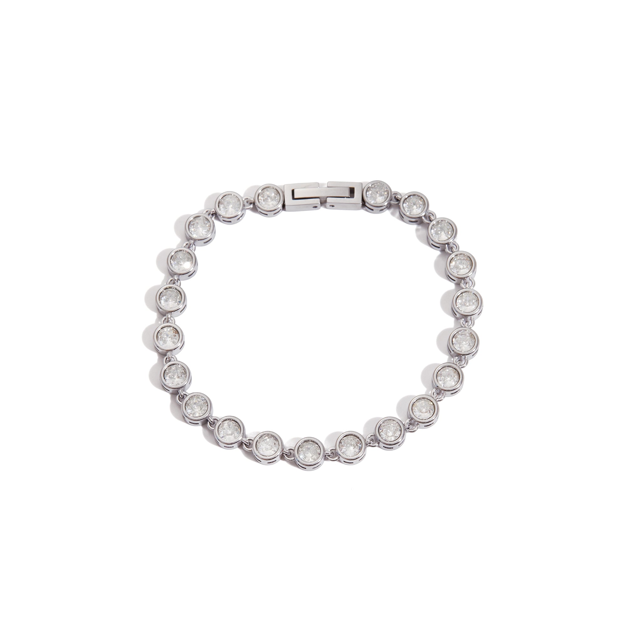 Sports and Leisure Steel Stainless Steel 18K Gold Plating Zirconia Chain Tennis Chain Bracelet