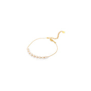 Manufacturer Natural Pearl Charm Bracelet Stainless Steel 18K Gold Tarnish Free Jewelry Beads Bracelet for Girl