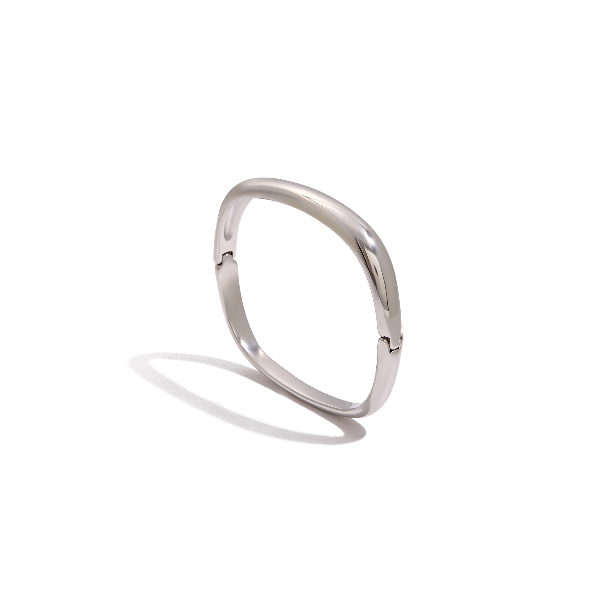 Minimalist Bangle Stainless Steel 18K Gold Plated Buckle Square Antique Bracelets Bangles for Women