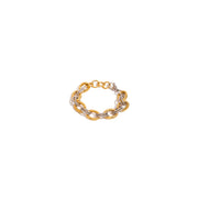 Minimalist 18K Gold and Stainless Steel Two Tone Color Matching Oval Smooth Twist Bracelets Necklaces