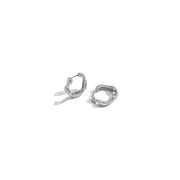 Stainless Steel Wavy Hoop Earrings Polished Fluid Motion Hoop Tarnish Free Lightweight Hypoallergenic Jewelry