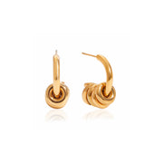 Stylish Minimalist Stainless Steel Earring Fashion Classic Moveable Multi Rings Hoop Earrings