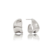 Modern Minimalist 14k Gold Stainless Steel C Circle Earring Fashion Classic Polished Wide C Hoop Earrings