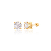 Classic Stud Earring Jewelry for Women Stainless Steel Large Zircon Semi-precious Stone Solitaire Diamond Earring