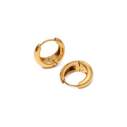 Geometric Jewelry 18K Gold Plated Earrings Stainless Steel Waterproof High Polish Huggie Hoop Earring for Girls